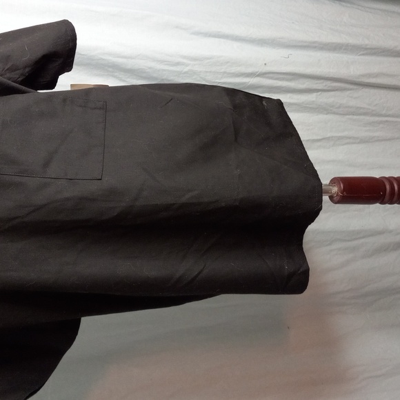 Black Scrub Top S V neck Short Sleeves NEW - Picture 3 of 10